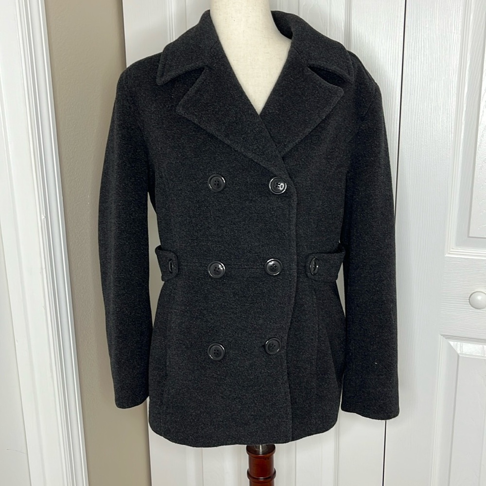 St. John’s Bay Wool and Cashmere Black Peacoat